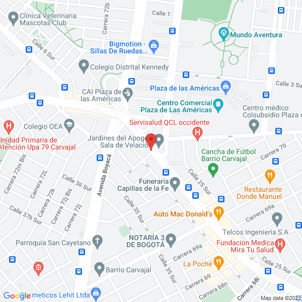 Mapa de Restaurante Brasa Ardiente