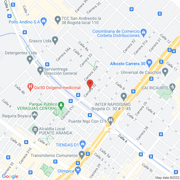 Mapa de Tratercol Ingeniería De Tratamientos Termicos S.A.S.