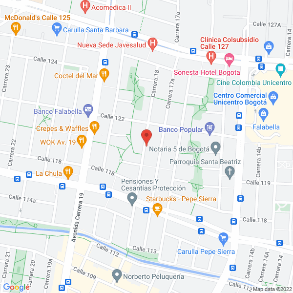 Mapa de Ubicamos Finca Raíz Ltda.