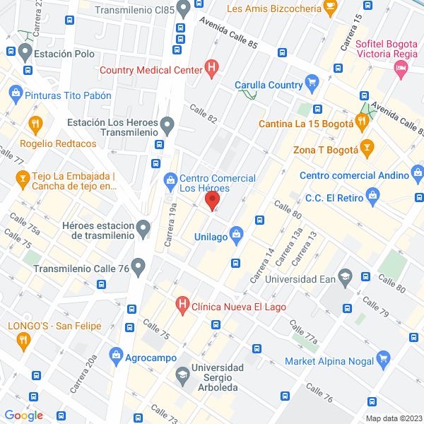Mapa de D'Arias & Lozano Abogados Consultores Ltda.