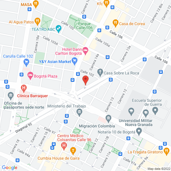 Mapa de Comercializadora Internacional Inversiones Cerón Castilla Ltda.
