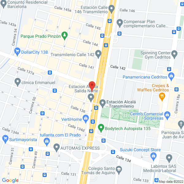 Mapa de Comercializadora Internacional Sanyclass S.A.