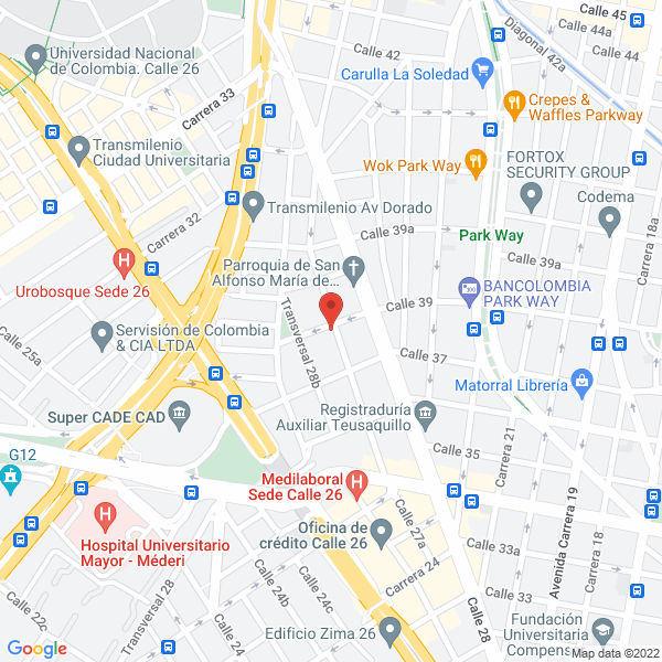 Mapa de Confederación De Trabajadores De Colombia