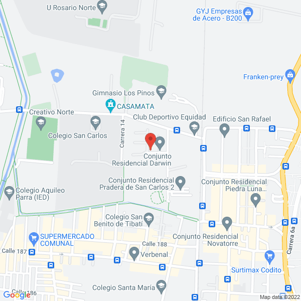 Mapa de Conjunto Residencial Quintas De San Marcos