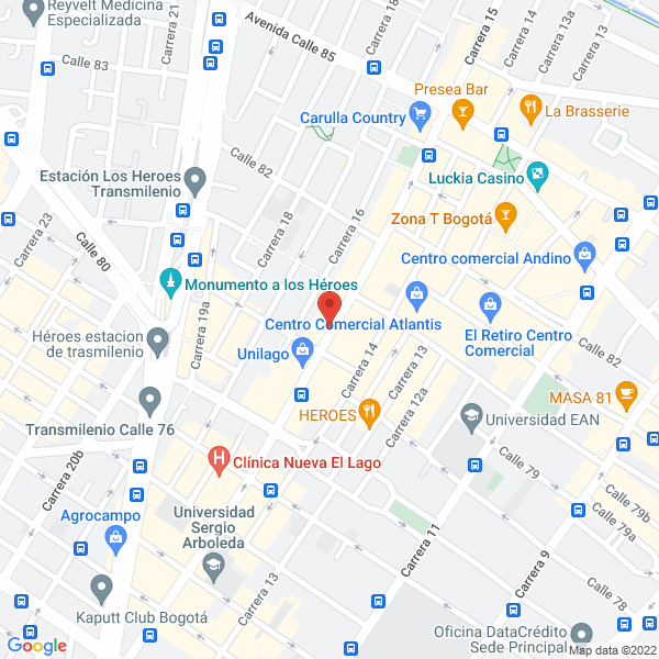 Mapa de Credicomputo Distribuidores De Sistemas Ltda