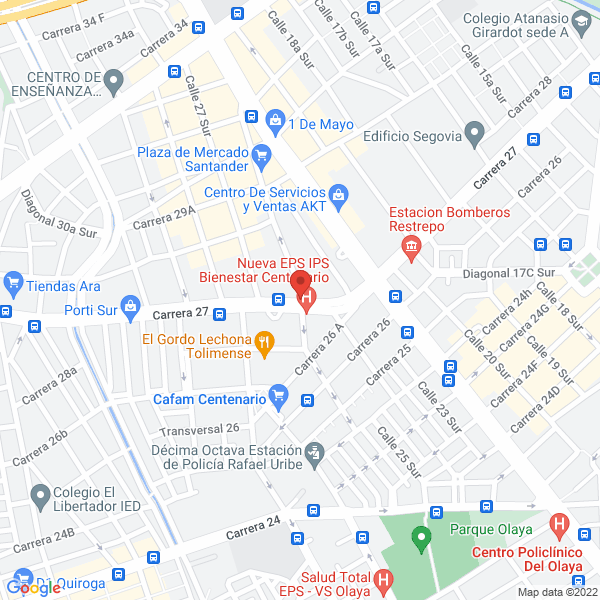 Mapa de Discercol