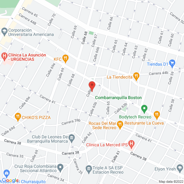 Map of Desinfectando Express Ltda.