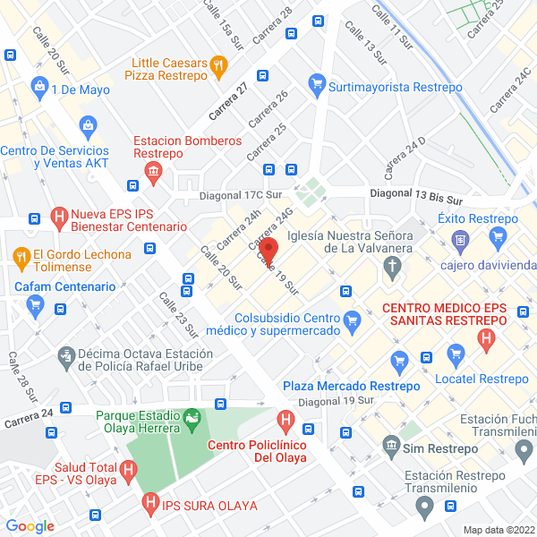 Mapa de Distrivarios Bogotá
