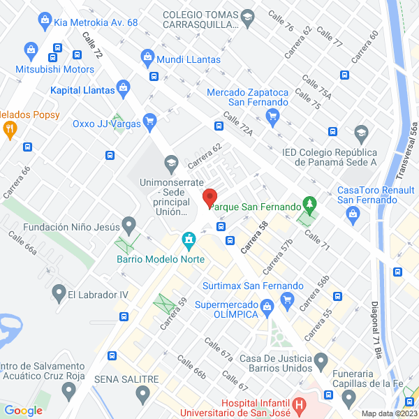 Mapa de Ferre-Depósito Las Pirámides