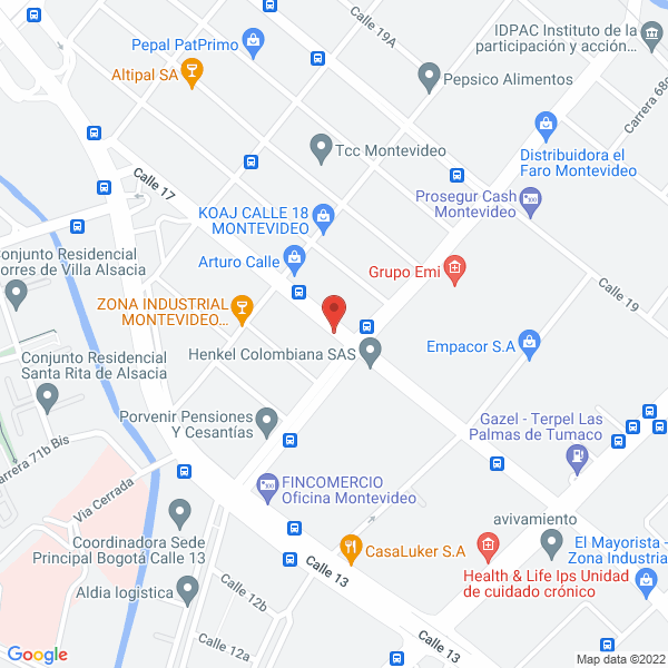 Mapa de Fibras Confortables Ltda.