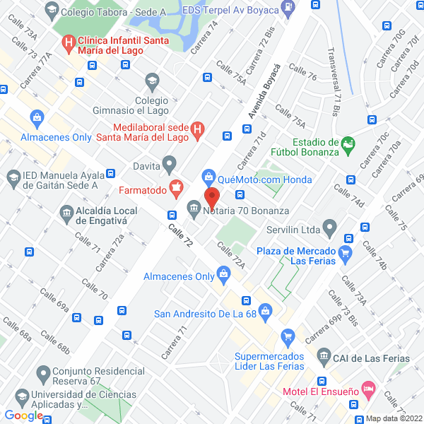 Mapa de Fundación Joshua
