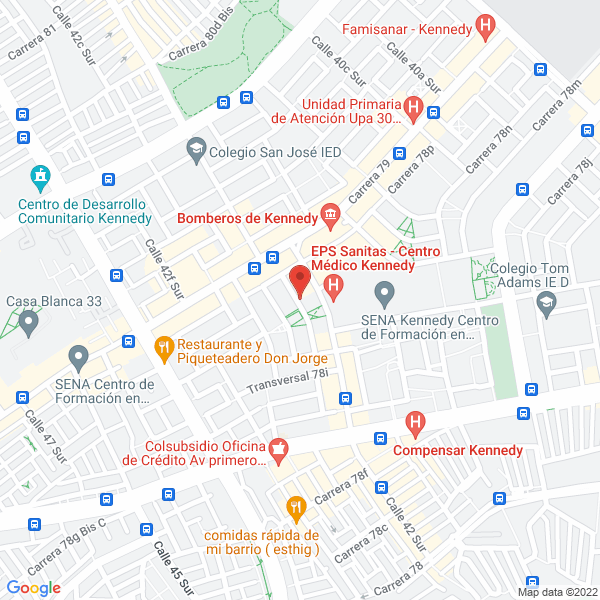 Mapa de Fundación Oftalmológica Rafael Bahamón