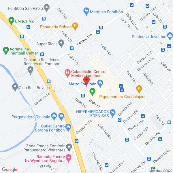 Mapa de Fundación Prender Jugando