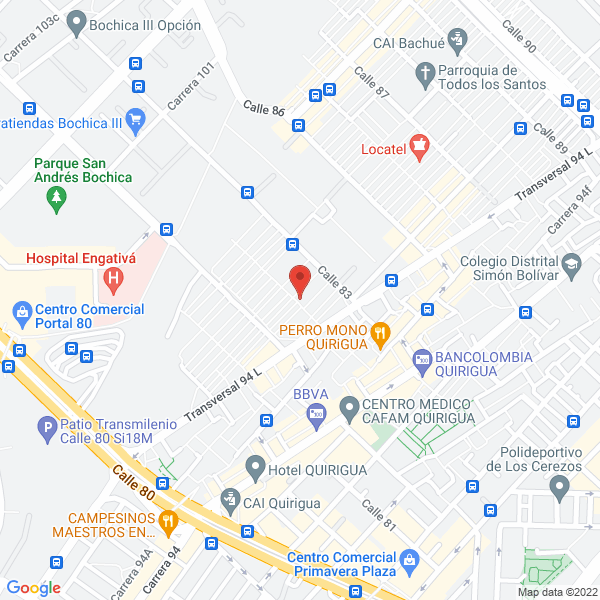 Mapa de Crear Formas Ltda.
