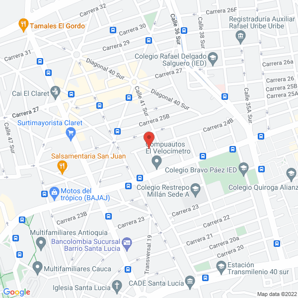 Mapa de Gyg Express E.U.