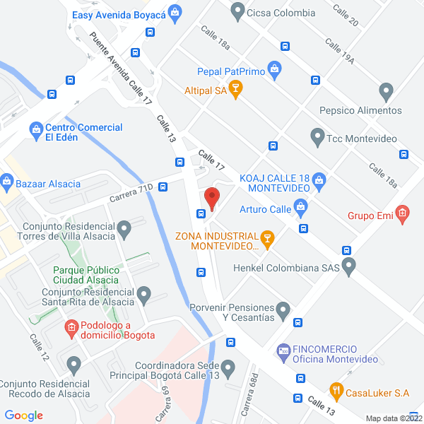 Mapa de Ingenieria Y Diseño De Bordados En Colombia Ltda.