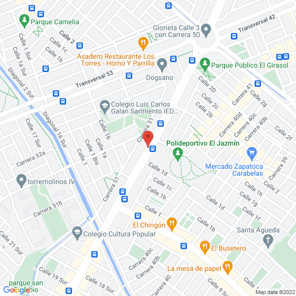 Mapa de Jardin Infantil El Travieso Carmelo