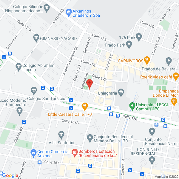 Mapa de Jardin Infantil Mi Dulce Gimnasio
