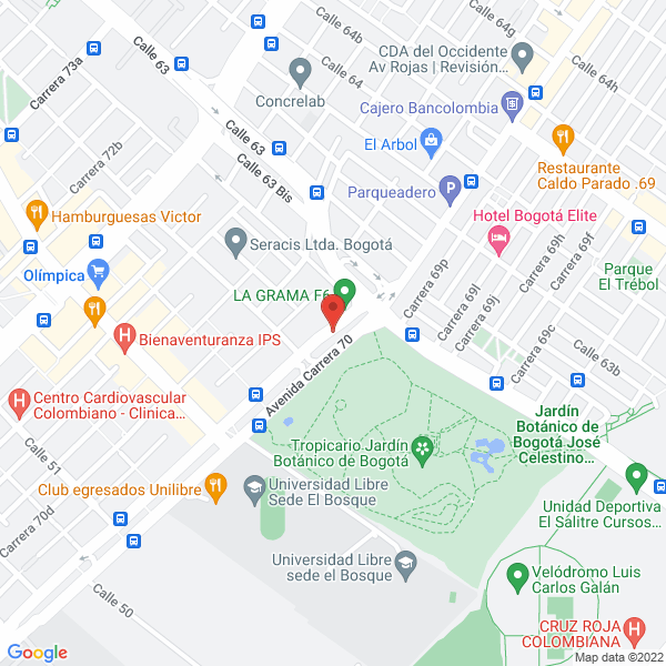 Mapa de La Grama F6 Futbol Club S.A.S