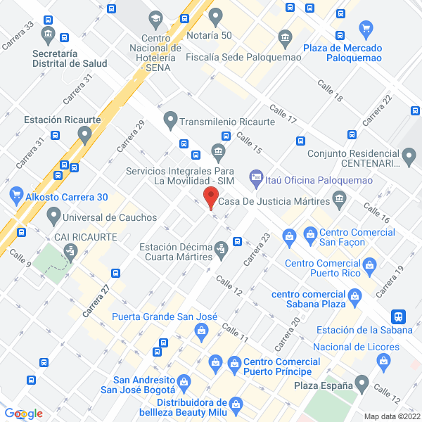 Mapa de Ferroindustriales Sánchez