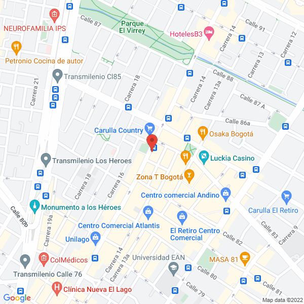 Mapa de Librería Deportiva Kinesis