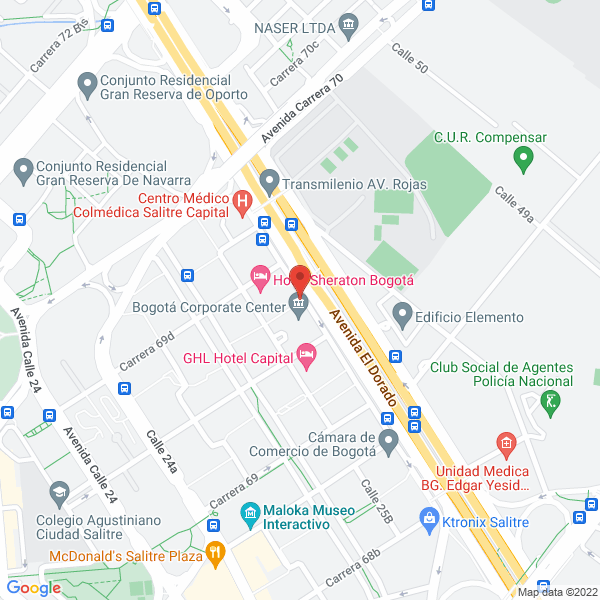 Map of Mantech Telecomunications And Information Systems Corporation Sucursal Colombia