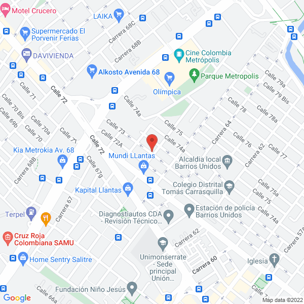 Map of Manufacturas B.J.