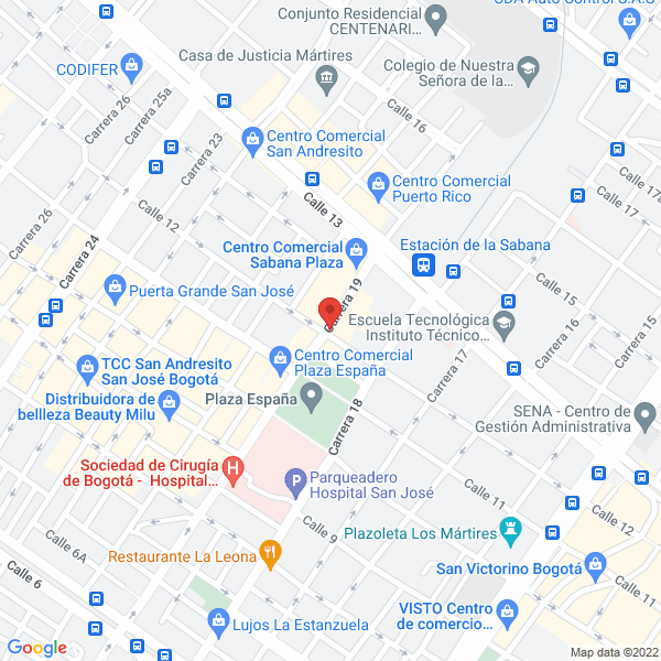 Map of Distribuidora La Única Montoya Asociados Ltda.
