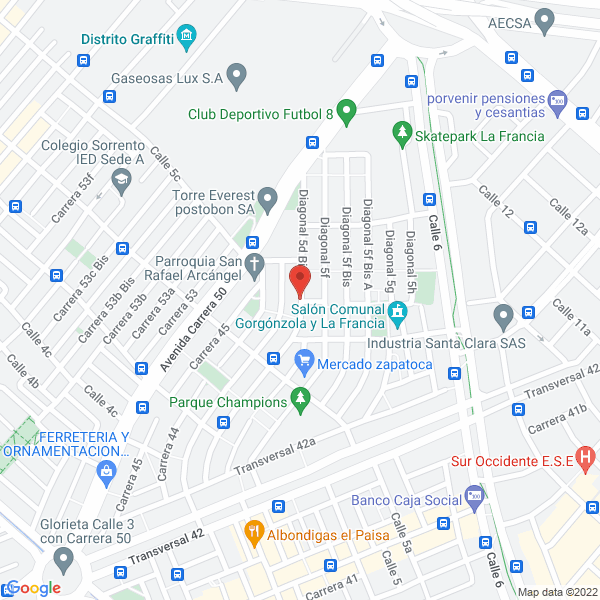Mapa de Distribuidora Mayo