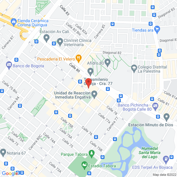 Map of Doggy Doggs Comidas Rápidas