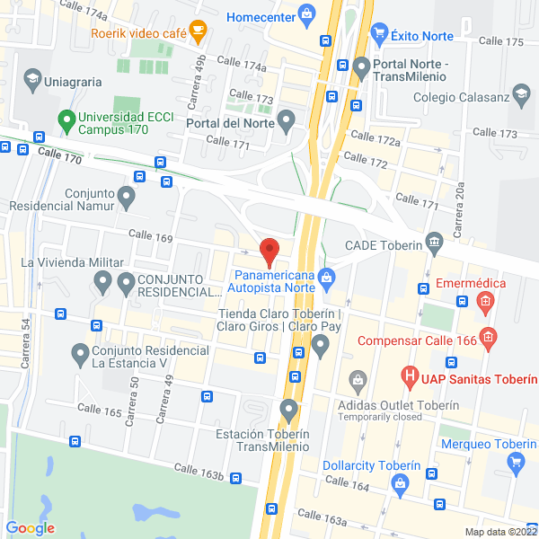 Map of Electricos Ricaurte