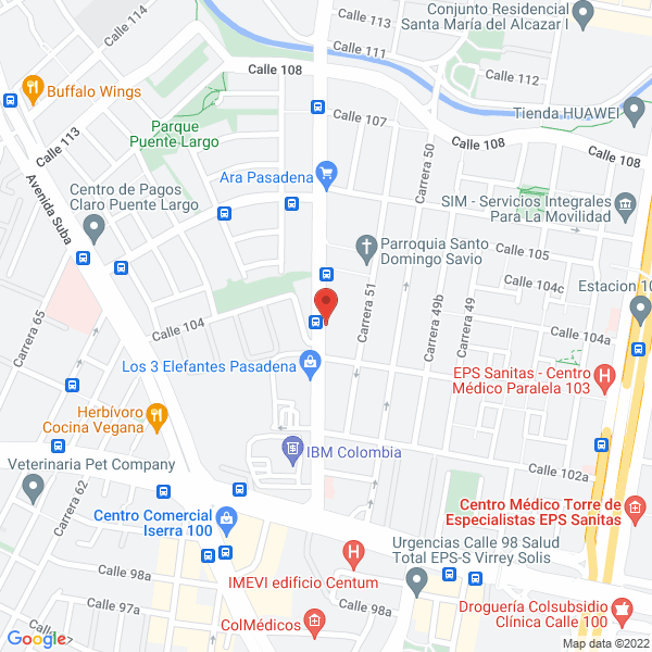 Map of Exiseguros Ltda..