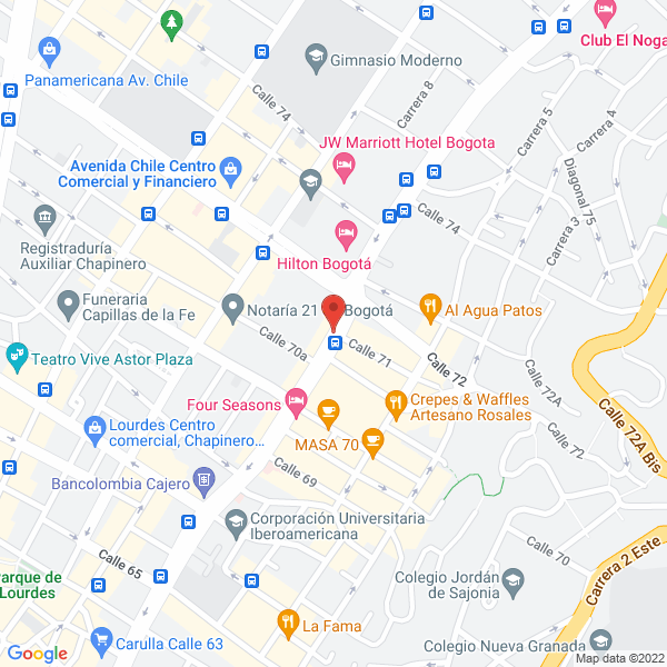 Map of Mba Lazard Colombia S.A.S.