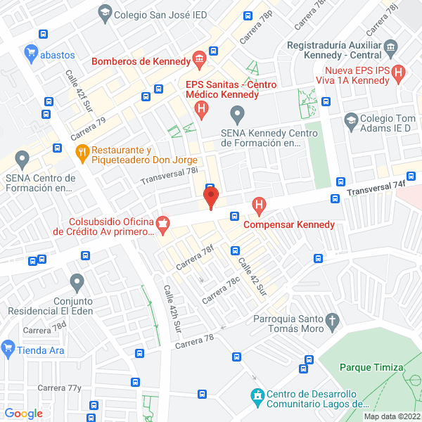 Map of Nuevos Departamentos Ltda.