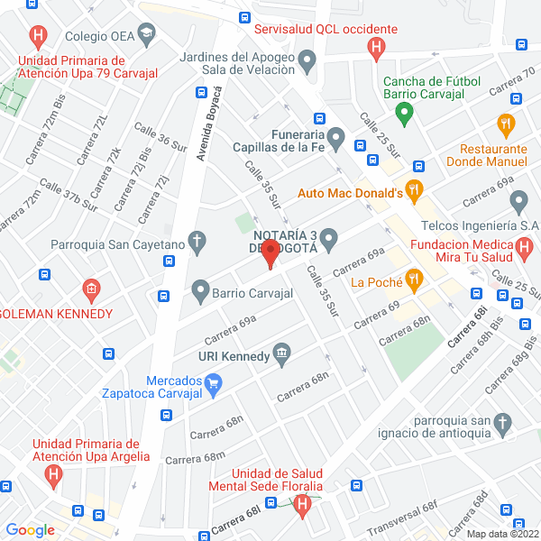 Map of Papas Del A Sabana S.A.