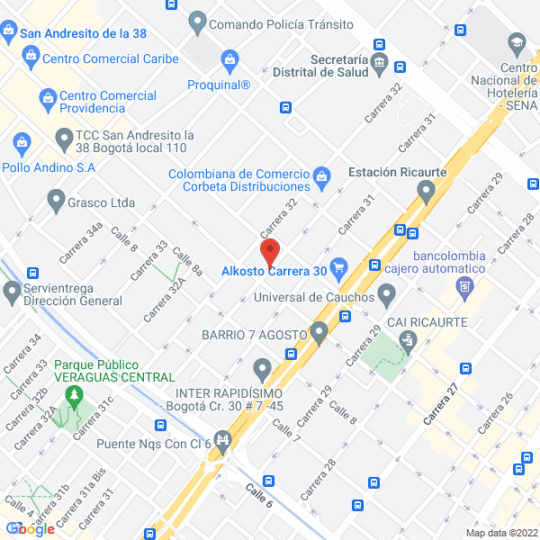 Map of Partescol Ltda