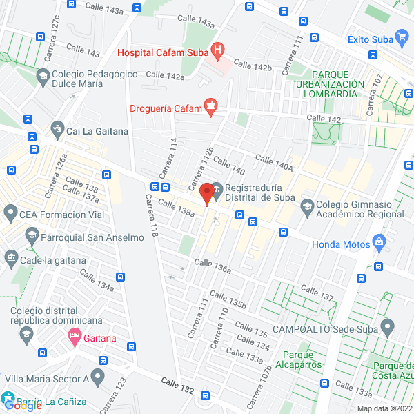 Map of Pita Alarrcon