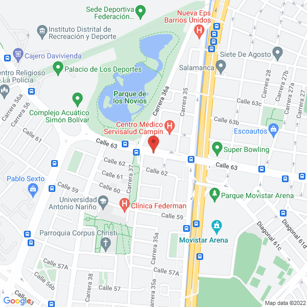 Map of Pizzaría Mac Paisa