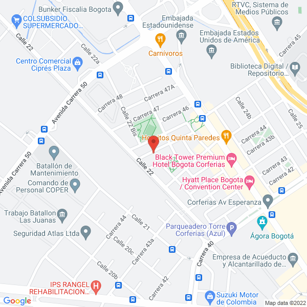 Map of Sánchez Y Hernández Importaciones Ltda.