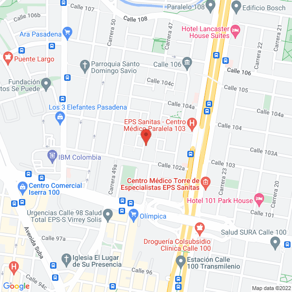 Map of Sandoval Asociados