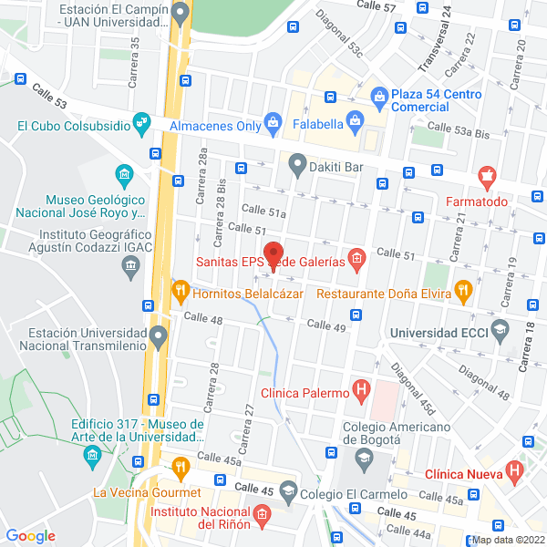 Map of Seguros Aliados Ltda.