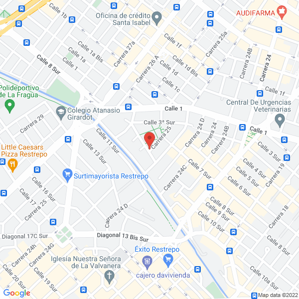 Map of Sevensense S.A.S.