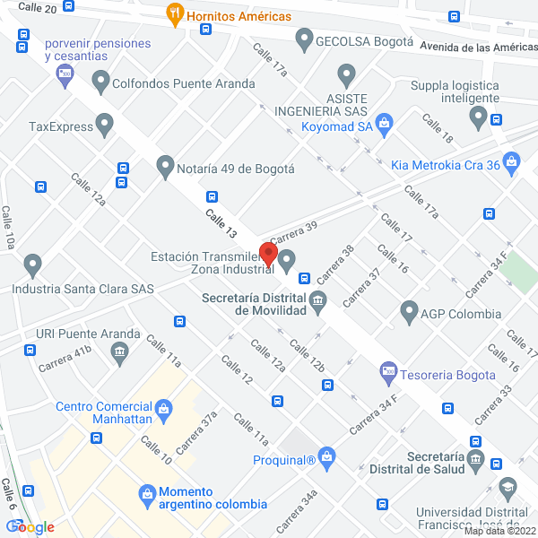 Map of Tecniucol Técnicos Unidos De Colombia S.A.S.