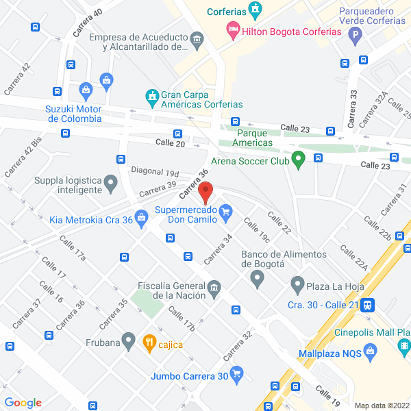 Map of Tecnomontacargas S.A.S.
