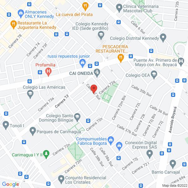 Map of Triplex De Occidente