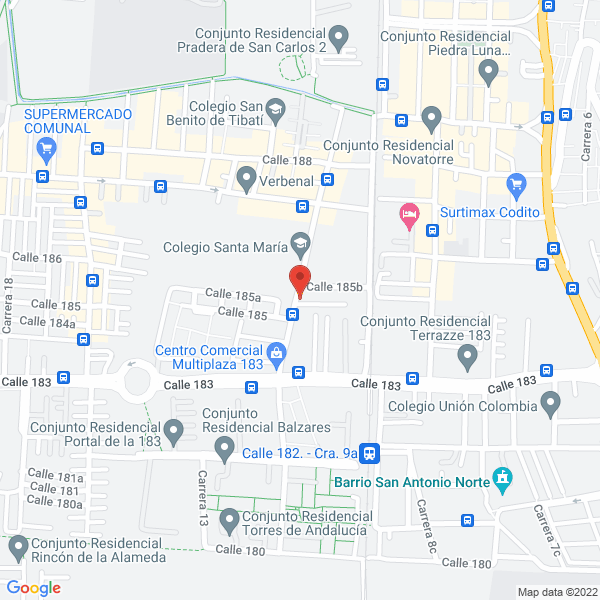 Map of Gimnasio Pedagógico Del Norte
