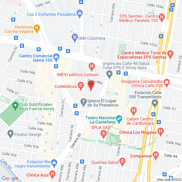 Map of Hospital Geríatrico Años