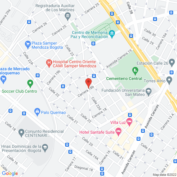 Map of Indueléctricos Sánchez Ltda.