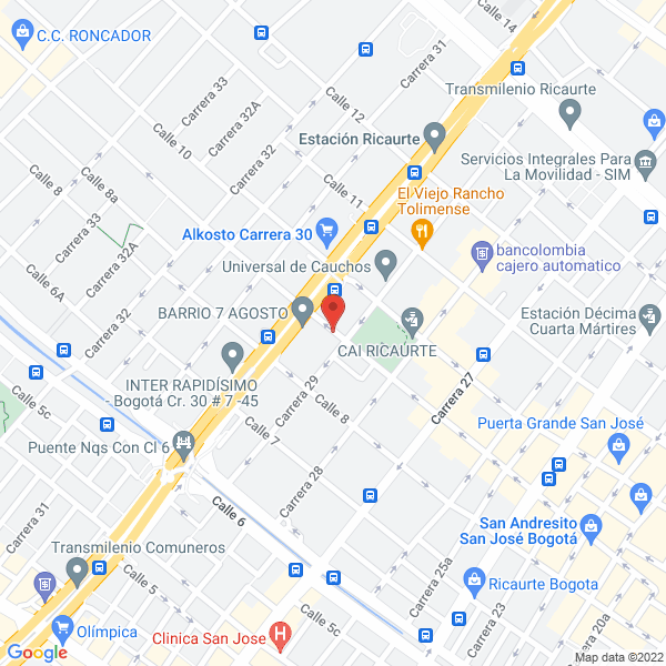 Map of Industria De Alimentos Al Pino Ltda.