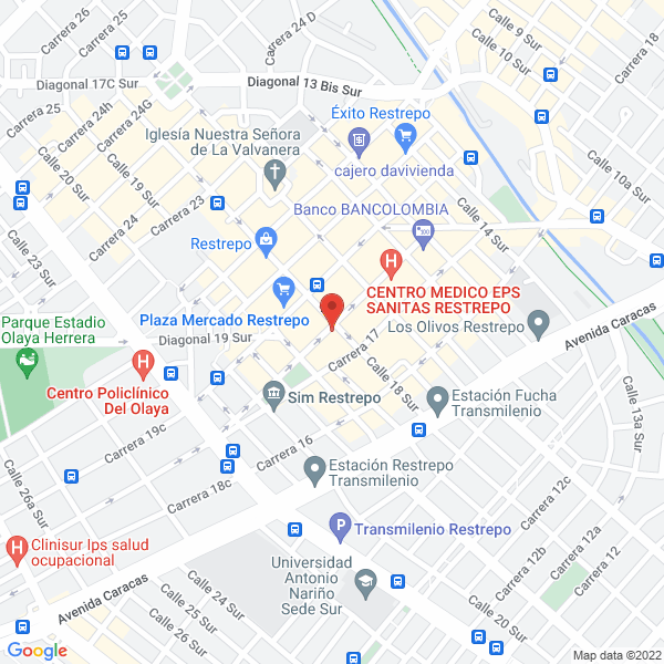 Map of Infantiles Guiller'S